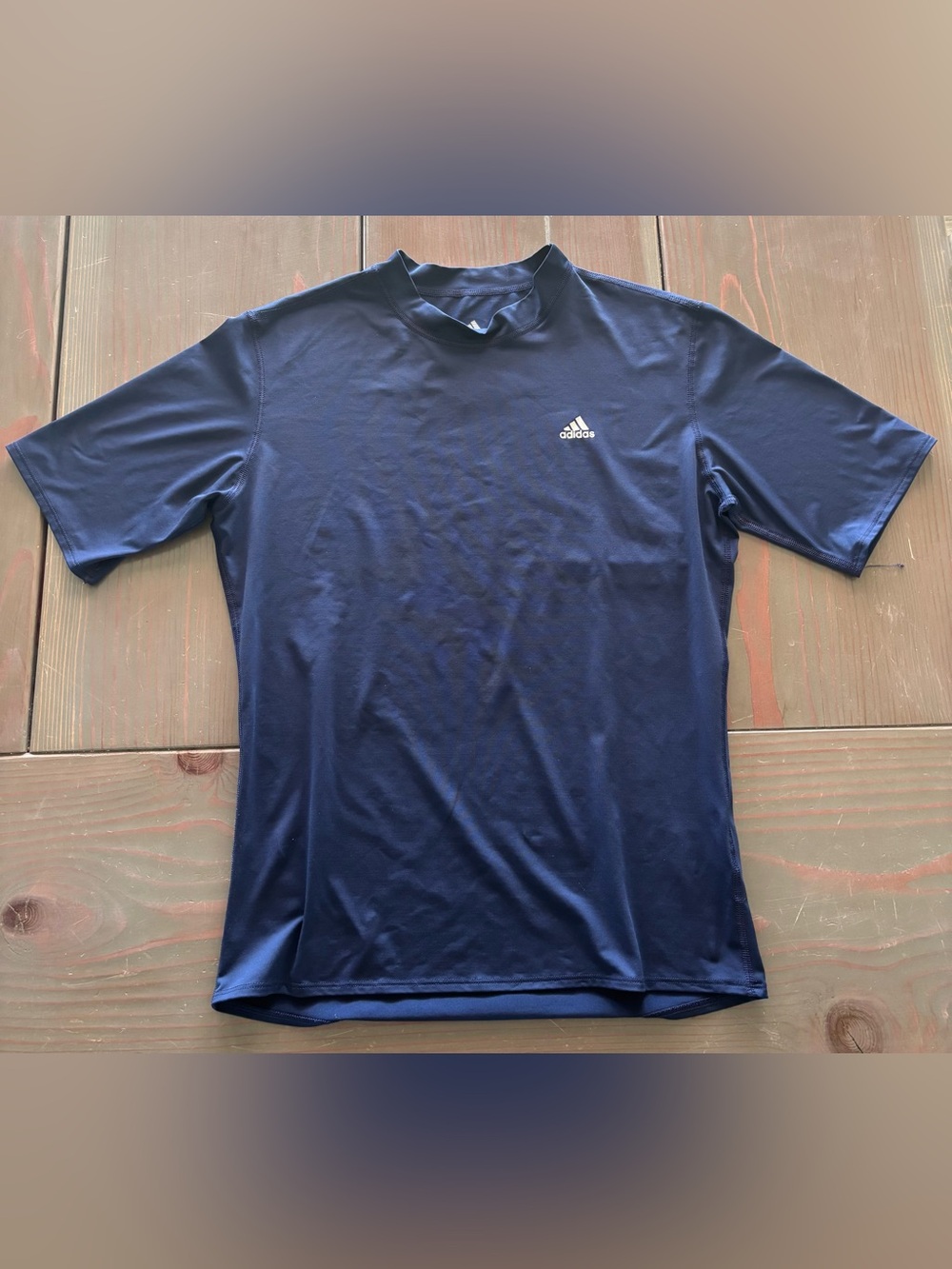 adidas Men’s Navy Blue Short-Sleeve Climalite Athletic Tee